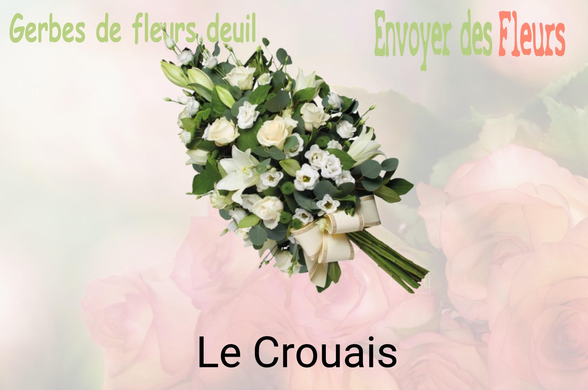 Gerbe de fleurs de deuil livrée à Le Crouais